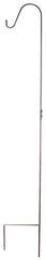 Landscapers Select GB-3089-1 Single Shepherd Hook, 12 in L, 64 in H, Steel, Hammered Bronze, Matte