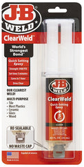 J-B Weld 50112 Epoxy Adhesive, Clear, Liquid, 25 mL, Syringe