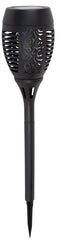 Boston Harbor Solar TIKI Torch, Ni-Mh Battery, AA Battery, 32-Lamp, Plastic Fixture, Black