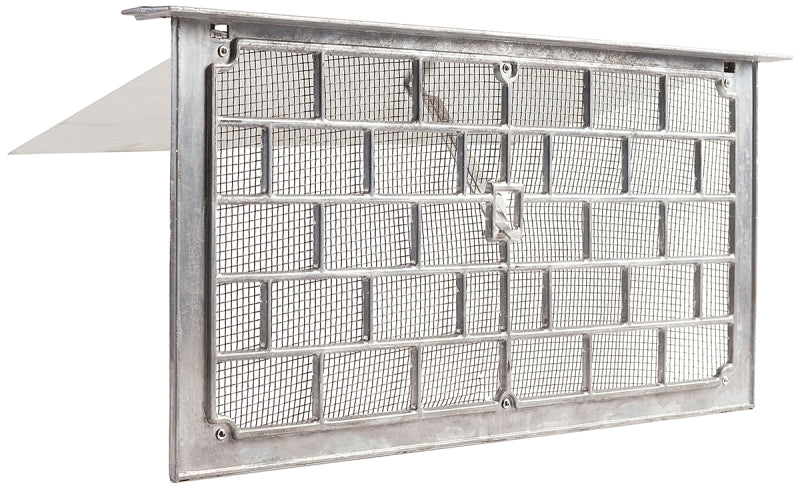 Master Flow LW1L Foundation Vent, 16 in W, 8 in H, 50 sq-in Net Free Ventilating Area, Aluminum