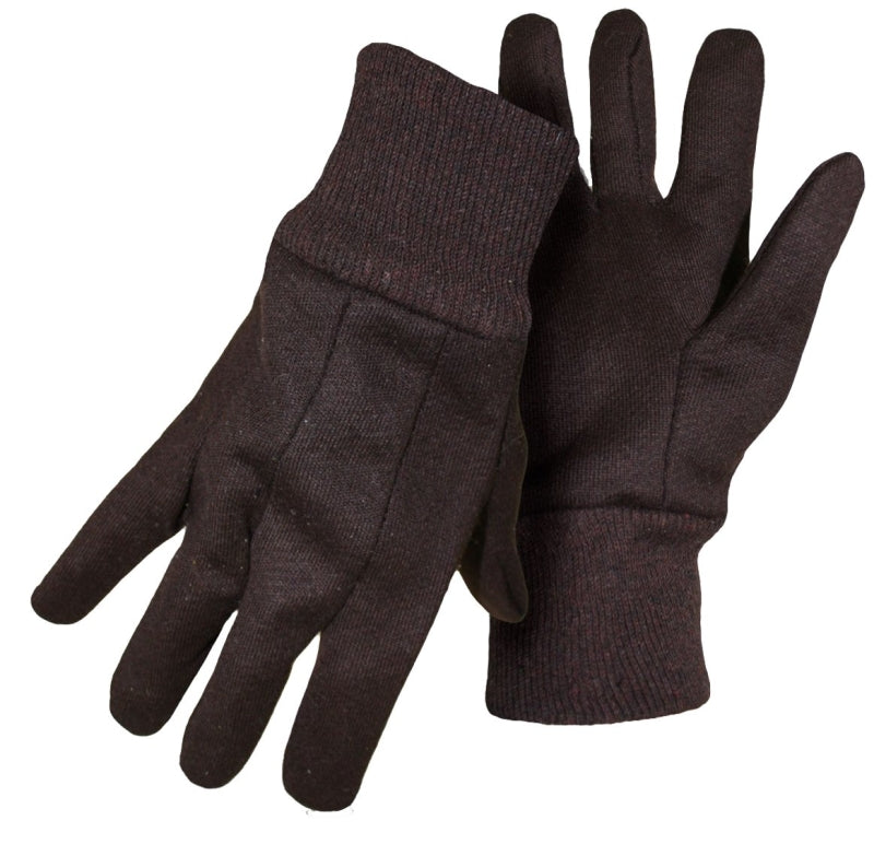 Boss KIT Protective Gloves, Women's, L, Straight Thumb, Knit Wrist Cuff, Jersey, Brown