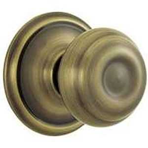 Schlage F170 GEO 609 Dummy Knob, Knob Handle, Round Design, Antique Brass, Residential, Metal