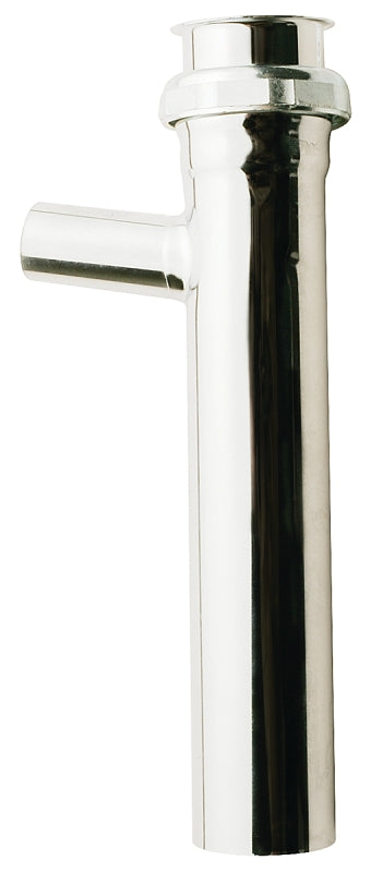 Plumb Pak PPC142CP Branch Tailpiece, 1-1/2 in, 8 in L, Slip-Joint, Brass, Polished Chrome