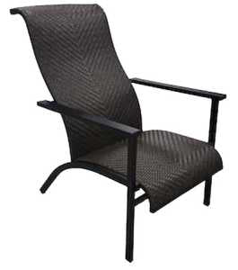 Seasonal Trends 141603-C Sierra Chair, 22-1/2 in W, 29.9 in D, Resin Wicker Seat, Steel Frame, Brown Frame