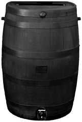 RTS 551000300A8000 Rain Barrel, 50 gal Capacity, Plastic, Black