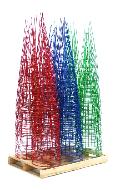 Glamos Wire 70445 Plant Support, 42 in L, 14 in W, Fuchsia/Light Green/Orange/Red/Yellow