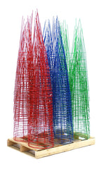 Glamos Wire 70445 Plant Support, 42 in L, 14 in W, Fuchsia/Light Green/Orange/Red/Yellow