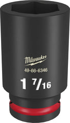 Milwaukee SHOCKWAVE Impact Duty Series 49-66-6362 Shallow Impact Socket, 24 mm Socket, 3/4 in Drive, Square Drive