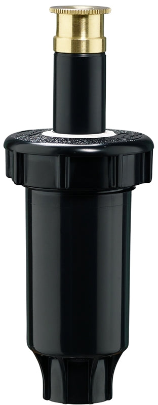 Orbit 54243 Spring Loaded Sprinkler with Brass Nozzle, 1/2 in Connection, 15 ft, Full-Circle, Brass