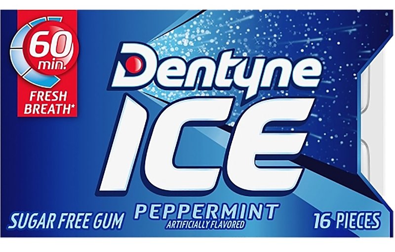 Dentyne 551530 Ice Sugar-Free Gum, Peppermint, 9 Pack