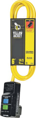 CCI 2879 Extension Cord, 6 ft Cable, 15 A, 125 V, Yellow