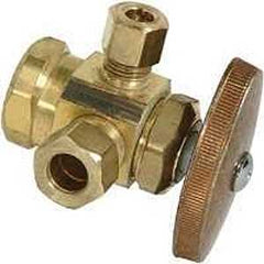 BrassCraft R1700RX R1 Stop Valve, 1/2 x 3/8 x 1/4 in Connection, FIP x Compression x Compression, 125 psi Pressure