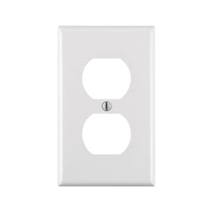 Leviton 88003 Receptacle Wallplate, 4-1/2 in L, 2-3/4 in W, 1 -Gang, Thermoset Plastic, White, Smooth