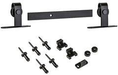 National Hardware N186-900 Sliding Door Hardware Mini Kit, 48 in L Track, Steel, Oil-Rubbed Bronze, Top Mounting