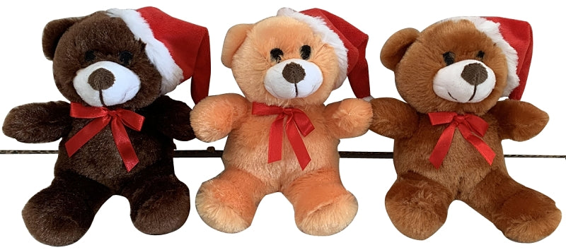 Hometown Holidays 28503 Christmas Figurine Assortment, 6.5 in H, Teddy Bears, Polyester, Brown