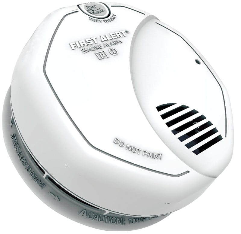 First Alert 1039842 Smoke and Fire Alarm with Battery, Lithium-Ion Battery, Ionization, Photoelectric Sensor, 85 dB