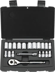 Stanley 92-802 Socket Set, Steel, Chrome, Silver