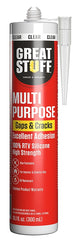 Great Stuff 99ALLP3000 Multi-Purpose Caulk, Clear, 24 hr Curing, 41 to 104 deg F, 10.1 fl-oz, Cartridge