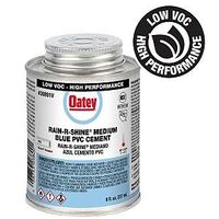 Oatey Rain-R-Shine 30891LV Medium-Bodied Fast Set Cement, 8 oz Can, Liquid, Blue