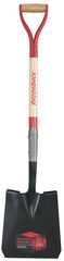 Razor-Back 2594300 Shovel, 9.62 in W Blade, Wood Handle, D-Grip Handle