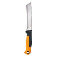 Fiskars 340150-1001 Harvesting Knife, 13.63 in OAL, Stainless Steel Blade, Flat Tip Blade, Steel Handle