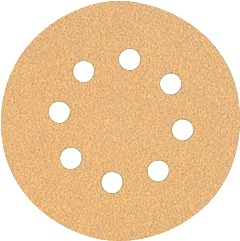 DeWALT DW4301 Sanding Disc, 5 in Dia, Coated, 80 Grit, Medium, Aluminum Oxide Abrasive, Paper Backing, 8-Hole