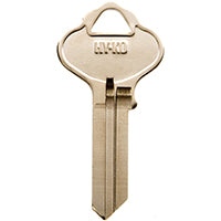 Hy-Ko 11010IN18 Key Blank, Brass, Nickel, For: ILCO Cabinet, House Locks and Padlocks, IN18 Key Number