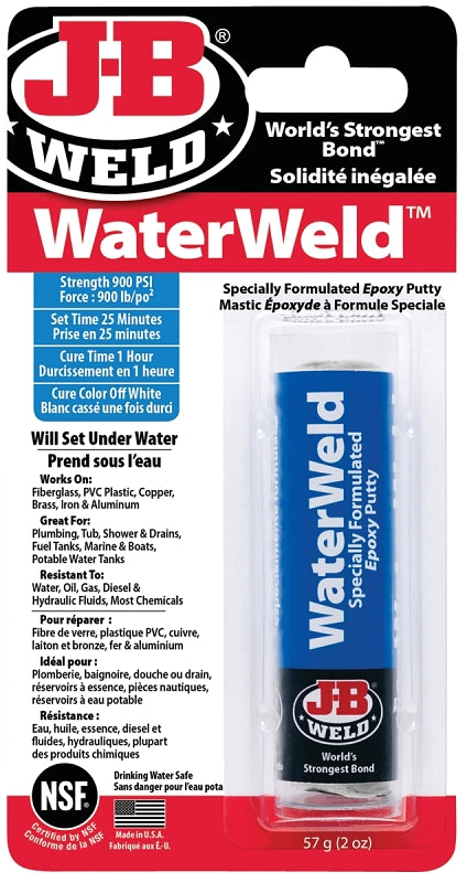 J-B Weld 8277F Epoxy Putty, Off-White, Solid, 2 oz, Tube