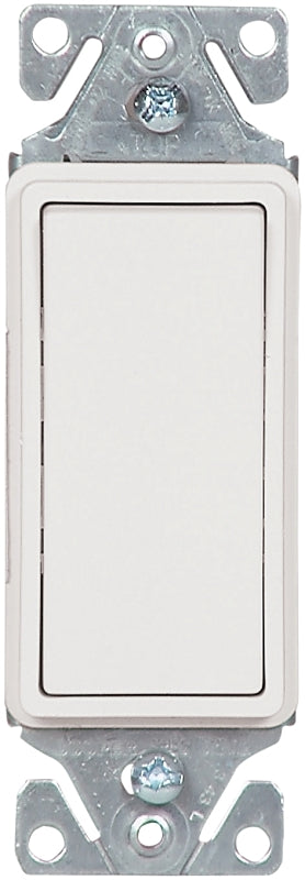 Eaton Wiring Devices 7500 Series 7501W-C Rocker Switch, 15 A, 120/277 V, SPST, Lead Wire Terminal, White, 1-Pole
