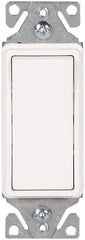 Eaton Wiring Devices 7500 Series 7513W-SP-C Rocker Switch, 15 A, 120/277 V, 3-Way, White, -20 to 60 deg C