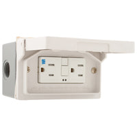Eaton Wiring Devices S646TWRS-W GFCI Weather Box, 125 V, 15 A, White