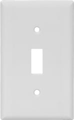 Eaton Wiring Devices 5134W Wallplate, 4-1/2 in L, 2-3/4 in W, 1 -Gang, Nylon, White, High-Gloss