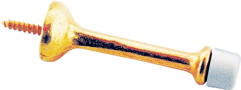 Schlage SP61A3 Door Stop, 7/8 in Dia Base, 3-3/16 in Projection, Aluminum, Brass