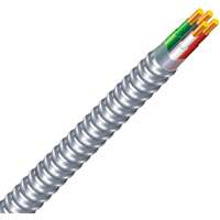 Southwire Armorlite 68583401 Armored Cable, 12 AWG Cable, 3 -Conductor, 250 ft L, Copper Conductor