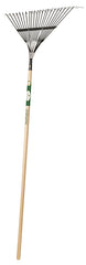 Landscapers Select 34585 Lawn/Leaf Rake, Steel Tine, 22-Tine, Wood Handle, 54 in L Handle