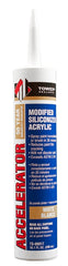 Tower Sealants ACCELERATOR TS-00017 Acrylic Silicone Sealant, White, 7 to 14 days Curing, 40 deg F, 10.5 fl-oz