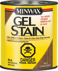 Minwax 26013 Gel Stain, Chestnut, Liquid, 946 mL