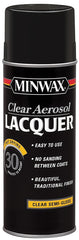 Minwax 152050000 Brushing Lacquer, Semi-Gloss, Liquid, Clear, 12 oz, Aerosol Can