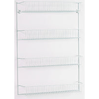 ClosetMaid 803300 4-Tier Wall Rack, 18-3/4 in OAW, 5 in OAD, 25-3/4 in OAH, Metal/Steel, White