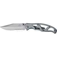 Gerber 22-48443 Folding Pocket Knife, 3.01 in L Blade, HCS Blade, 1-Blade, Silver Handle
