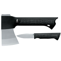 Gerber 31-001054 Axe Gator Combo With Knife, Steel Blade, Glass Filled Nylon Handle, Gator-Grip Handle, Black Handle