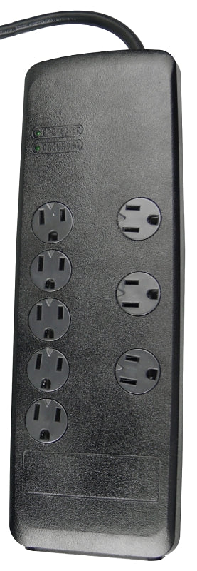 Woods 41618 Surge Protector, 120 VAC, 15 A, 8 -Outlet, 3540 J Energy, Black