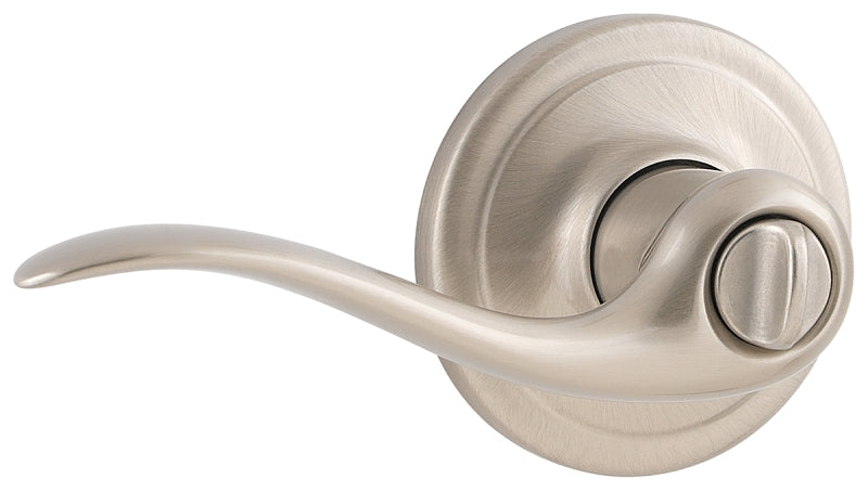 Weiser Toluca Series 9GLA3310-049 Privacy Lever, Levers Lock, Satin Nickel, Residential, Universal Hand, 2 Grade