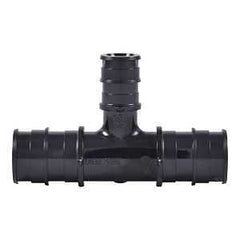 SharkBite UA412A5 Expansion Reducing Tee, 3/4 x 3/4 x 1/2 in, Barb, Polysulfone, Black, 160 psi Pressure