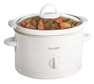 Crock-Pot 2135591 Slow Cooker, 3 qt Capacity, 110 VAC, 3200 W, Manual, Stainless Steel/Stoneware, Silver