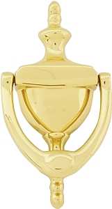 Schlage SC2-3125-605 Door Knocker, Brass, Brass, 3-15/16 in Mounting Hole