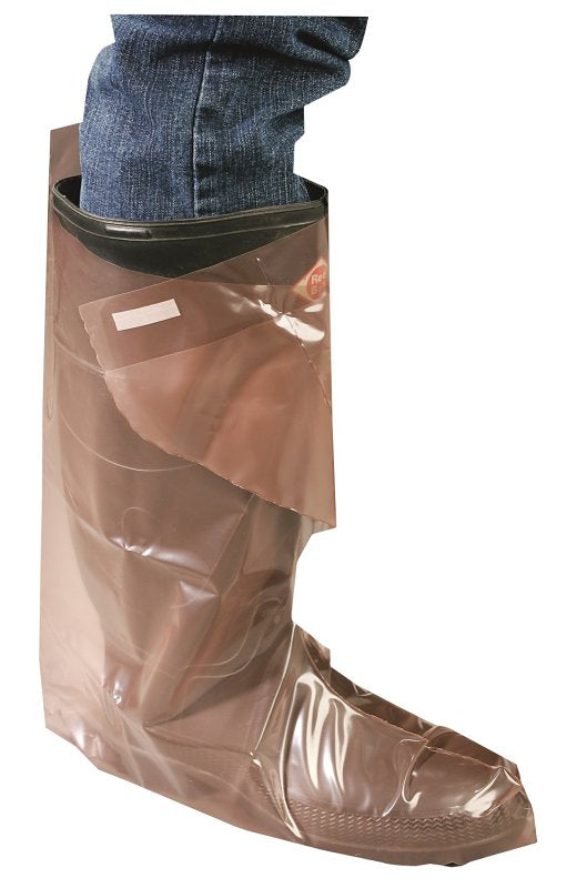 Neogen MaxiBoot MT400-XL Disposable Boots, Press-Tab Fastener, Polymer, Dark Brown, 25/PR