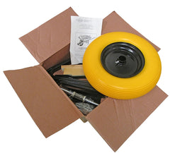 Erie E-1038 Contractor Wheelbarrow, 6 cu-ft Volume, Polyurethane, 1-Wheel, Flat-Free Wheel, 15.25 in Dia x 4 in W Wheel
