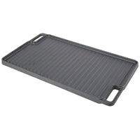 Omaha BBQ-37249 Grill Plate, 17-3/4 in L, Steel, Black, Build-in Handle