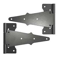Nuvo Iron TH8BLK Tee Hinge, 8 in H Frame Leaf, Galvanized Steel